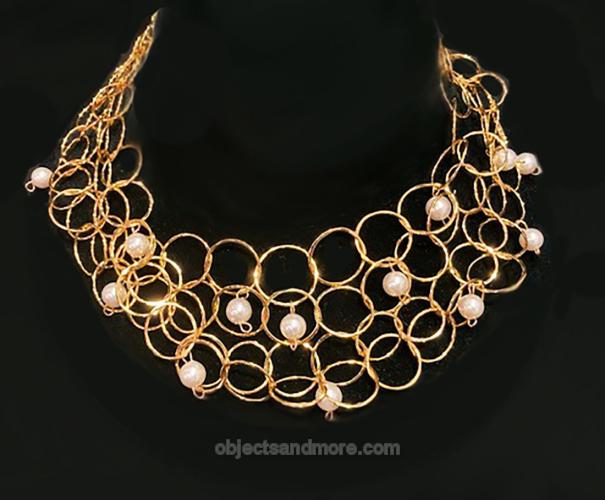 4 Strand Necklace Pearls by ANNA SAULINO